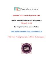Passleader 70-417 Study Guide