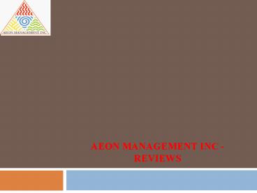 __Aeon management Reviews__