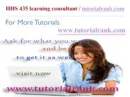 HHS 435 Course Success Begins / tutorialrank.com