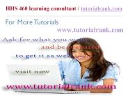 HHS 460 Course Success Begins / tutorialrank.com