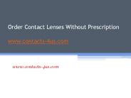 Order Contact Lenses Without Prescription - www.contacts-4us.com
