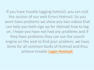 Hotmail Login Sign in procedure to help create account
