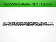 Compatibility Software Testing – Overview