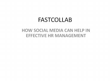 HOW SOCIAL MEDIA CAN HELP IN EFFECTIVE HR MANAGEMENT