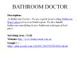 Bathroom Doctor PowerPoint PPT Presentation