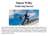 Simon Wilby - Achieving Success