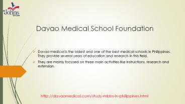 Study MBBS in Philippines | Davao Medical School Foundation in Philippines