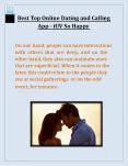 Best Top Online Dating and Calling App – iUV So Happy PowerPoint PPT Presentation