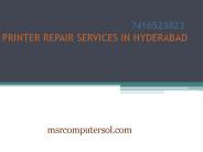 Computer Printer repairs in Hyderabad,Madhapur