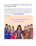 5 Latest Neck Designs For Women Kurtis You Can’t Afford To Miss