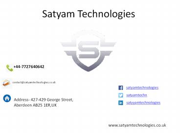 Satyam Technologies is an Aberdeen Website Development Company