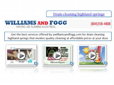 drain cleaning highland springs