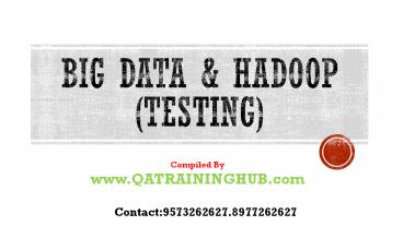 Bigdata Hadoop Testing