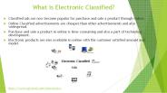 What is electronics classifieds?
