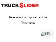 Rear window replacement in Wisconsin