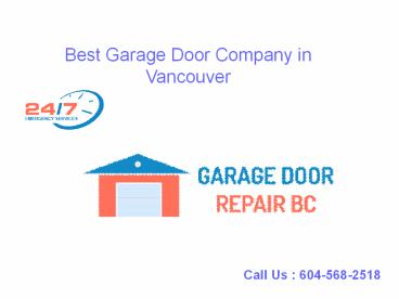 Garage Door Company in Vancouver