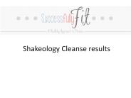 Shakeology Cleanse results