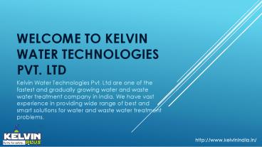 Waste water Treatment Plant Maintenance