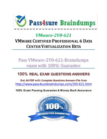 Pass4sure 2V0-621 Braindumps