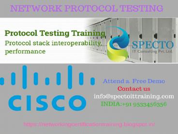 Network Protocol Testing Training institute in hyderabad