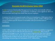 Dynamic & All-Inclusive Solar CRM