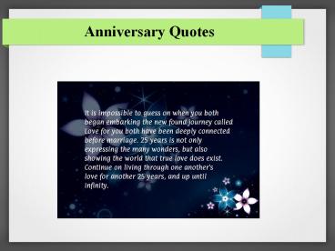 25th Anniversary Quotes