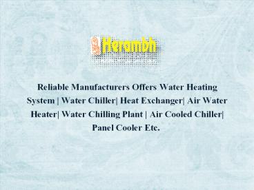 Heat Exchanger Manufacturers