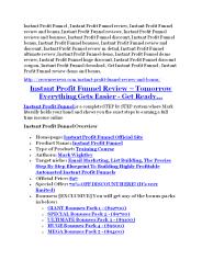 Instant Profit Funnel review & massive +100 bonus items