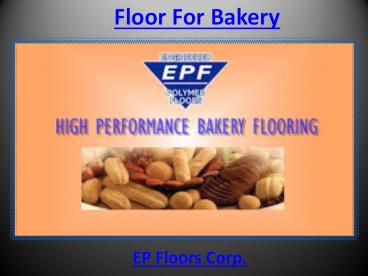 floor for bakery