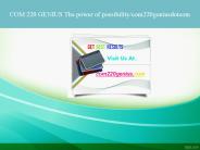 COM 220 GENIUS The power of possibility/com220geniusdotcom