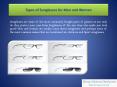 Types of Sunglasses for Men and Women PowerPoint PPT Presentation