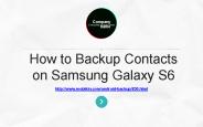 How to Backup Contacts on Samsung Galaxy S6