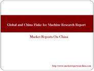China Flake Ice Machine Research Report