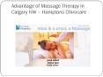 Advantage of Massage Therapy in Calgary NW – Hamptons Chirocare PowerPoint PPT Presentation