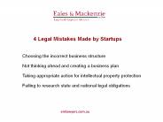 4 Legal Mistakes Made by Startups