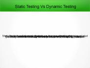 Static Testing Vs Dynamic Testing