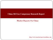 China Oil Free Compressor Research Report