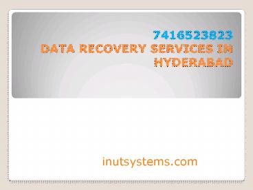 Data recovery services in Hyderabad