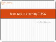 Best way to learning TIBCO - AdLearnings