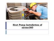 Heat Pump Installation of airone360