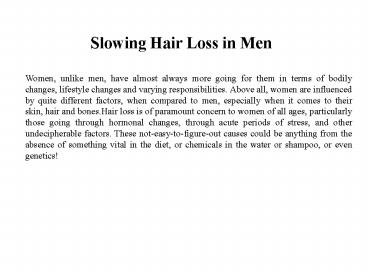 Homemade Remedies For Hair Loss