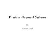 Physician Payment Systems by Steven Lash