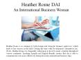 Heather Rome DAI International Business Woman PowerPoint PPT Presentation
