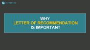 Why Letter of Recommendation is Important