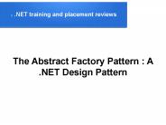 The Abstract Factory Pattern : A .NET Design Pattern