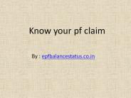 EPFO claim status