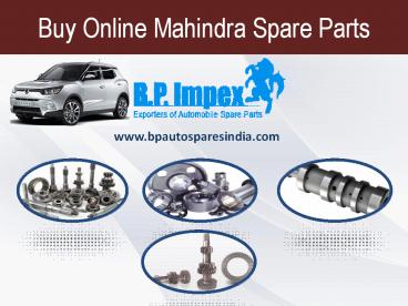 Buy Online Mahindra Spare Parts