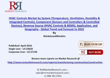 HVAC Controls Market: Global Trends & Forecast to 2022