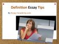 Definition Essay Tips PowerPoint PPT Presentation