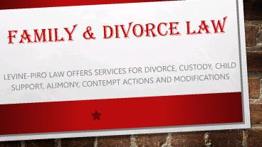 family divorce law presentation | free to download